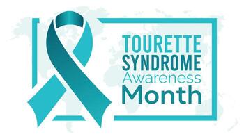 Tourettes Awareness Month observed every year in May. Template for background, banner, card, poster with text inscription. vector