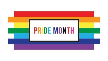 Pride Month observed every year in June. Template for background, banner, card, poster with text inscription. vector