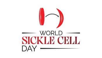 World Sickle Cell day observed every year in June. Template for background, banner, card, poster with text inscription. vector