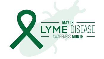 Lyme enfermedad conciencia mes observado cada año en mayo. modelo para fondo, bandera, tarjeta, póster con texto inscripción. vector