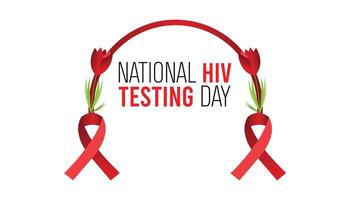National HIV Testing Day observed every year in June. Template for background, banner, card, poster with text inscription. vector