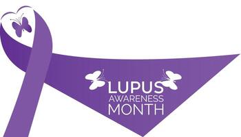 lupus conciencia mes observado cada año en mayo. modelo para fondo, bandera, tarjeta, póster con texto inscripción. vector