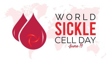 World Sickle Cell day observed every year in June. Template for background, banner, card, poster with text inscription. vector