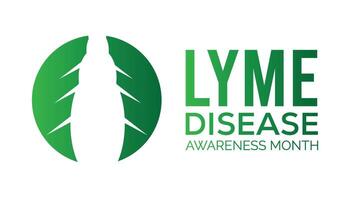 Lyme enfermedad conciencia mes observado cada año en mayo. modelo para fondo, bandera, tarjeta, póster con texto inscripción. vector