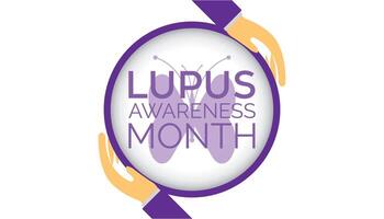 Lupus Awareness Month observed every year in May. Template for background, banner, card, poster with text inscription. vector