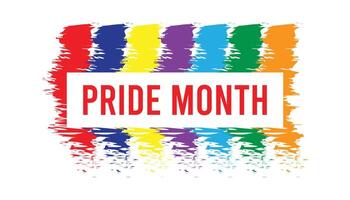 Pride Month observed every year in June. Template for background, banner, card, poster with text inscription. vector