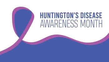 Huntington's Disease Awareness Month observed every year in May. Template for background, banner, card, poster with text inscription. vector