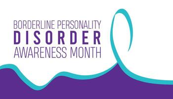 Borderline Personality Disorder Awareness Month observed every year in May. Template for background, banner, card, poster with text inscription. vector