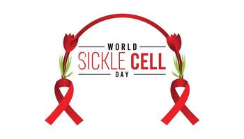 World Sickle Cell day observed every year in June. Template for background, banner, card, poster with text inscription. vector