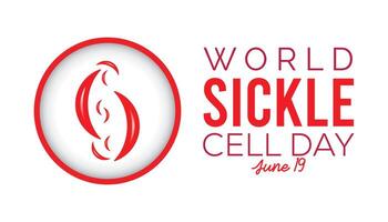 World Sickle Cell day observed every year in June. Template for background, banner, card, poster with text inscription. vector