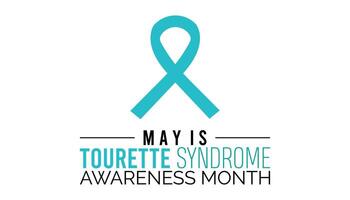 Tourettes Awareness Month observed every year in May. Template for background, banner, card, poster with text inscription. vector