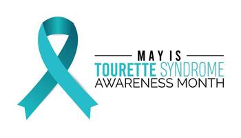 Tourettes Awareness Month observed every year in May. Template for background, banner, card, poster with text inscription. vector