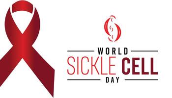 World Sickle Cell day observed every year in June. Template for background, banner, card, poster with text inscription. vector