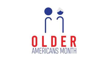 Older Americans Month observed every year in May. Template for background, banner, card, poster with text inscription. vector