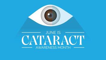 Cataract Awareness Month observed every year in June. Template for background, banner, card, poster with text inscription. vector