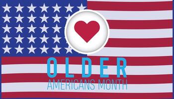 Older Americans Month observed every year in May. Template for background, banner, card, poster with text inscription. vector