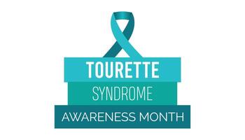 Tourettes conciencia mes observado cada año en mayo. modelo para fondo, bandera, tarjeta, póster con texto inscripción. vector