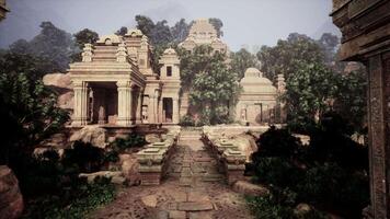 ancien temple ruines a trouvé au milieu de luxuriant jungle video