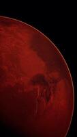 planeta rojo marte en el cielo estrellado video
