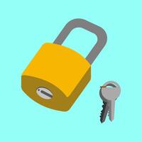 Illustration of lock and key good for design and etc vector