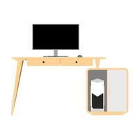 Illustration of desk good for graphic design and etc vector