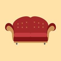 Flat illustration of sofa good for graphic design etc vector
