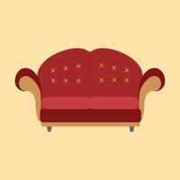 Flat illustration of sofa good for graphic design etc vector