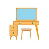 Illustration of dressing table good for graphic design and etc vector