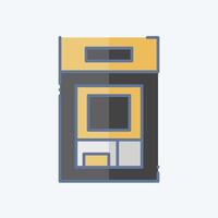 Icon ATM. related to Security symbol. doodle style. simple design illustration vector