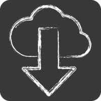 Icon Cloud Computing. related to Security symbol. chalk Style. simple design illustration vector