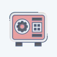 Icon Safebox. related to Security symbol. doodle style. simple design illustration vector