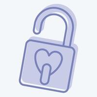 Icon Padlock. related to Security symbol. two tone style. simple design illustration vector