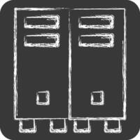 Icon Locker. related to Security symbol. chalk Style. simple design illustration vector