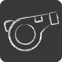 Icon Whistle. related to Security symbol. chalk Style. simple design illustration vector