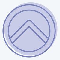 Icon Shield. related to Security symbol. two tone style. simple design illustration vector