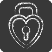 Icon Padlock 2. related to Security symbol. chalk Style. simple design illustration vector