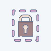 Icon Password. related to Security symbol. doodle style. simple design illustration vector