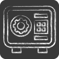 Icon Safebox. related to Security symbol. chalk Style. simple design illustration vector