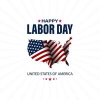 Happy labor day in United States of America background illustration vector