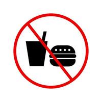 No fast food. Junk food prohibited. vector