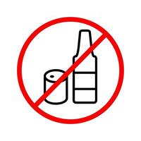 No disposal of bottles and can. No dumping of garbage. vector