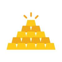 Large amount of gold bars. Treasure. vector