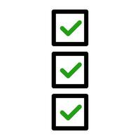 Checkbox list icon. Survey and input form. vector