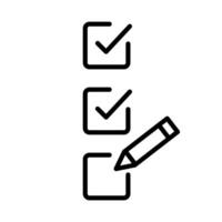 Simple to-do list icon. vector