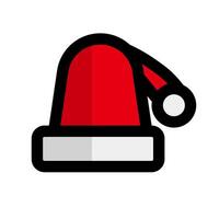 Flat design Santa Claus hat. vector