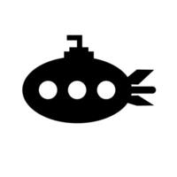 submarino silueta icono. buque de guerra. vector