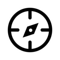 Simple navigation compass icon. vector