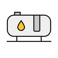 Oil tank icon. Gasoline and crude oil storage. vector