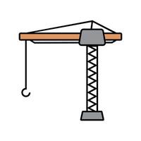 Tower crane icon. Construction site. vector