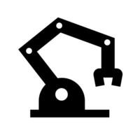 Industrial machine silhouette icon. vector